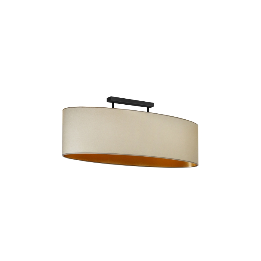 Duolla - Lampadario a plafone OVAL VEGAN 2xE27/15W/230V beige
