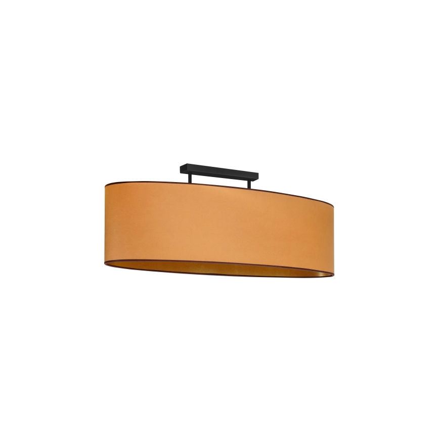 Duolla - Lampadario a plafone OVAL VEGAN 2xE27/15W/230V marrone