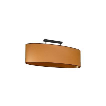 Duolla - Lampadario a plafone OVAL VEGAN 2xE27/15W/230V marrone