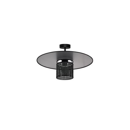 Duolla - Lampadario a plafone TOKYO RATTAN 1xE27/15W/230V diametro 50 cm nero/argento