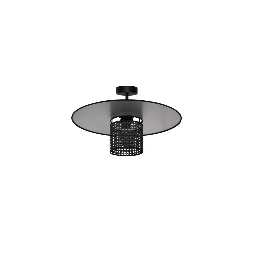 Duolla - Lampadario a plafone TOKYO RATTAN 1xE27/15W/230V diametro 50 cm nero/argento