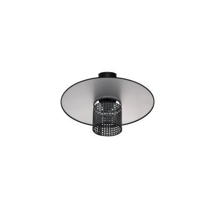 Duolla - Lampadario a plafone TOKYO RATTAN 1xE27/15W/230V diametro 50 cm nero/argento