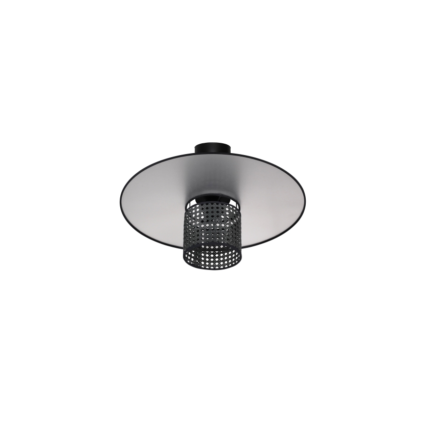 Duolla - Lampadario a plafone TOKYO RATTAN 1xE27/15W/230V diametro 50 cm nero/argento