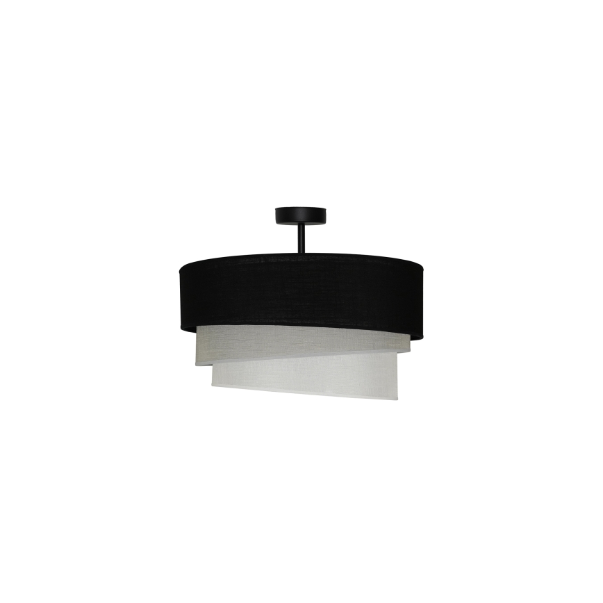 Duolla - Lampadario a plafone TRIO 1xE27/15W/230V diametro 45 cm nero/grigio/bianco