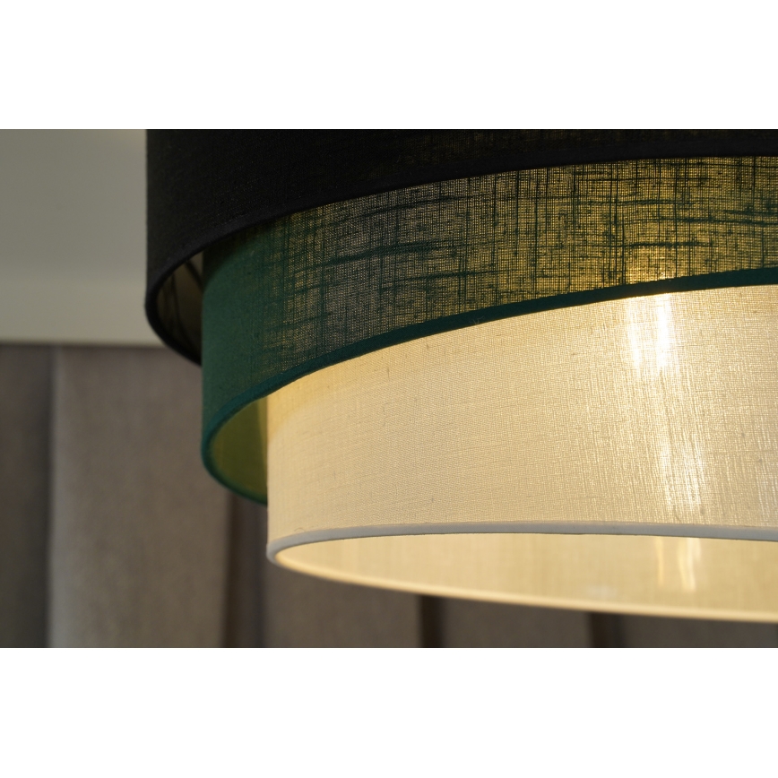 Duolla - Lampadario a plafone TRIO 1xE27/15W/230V diametro 45 cm nero/verde/bianco