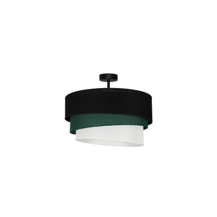 Duolla - Lampadario a plafone TRIO 1xE27/15W/230V diametro 45 cm nero/verde/bianco