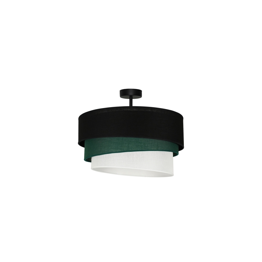 Duolla - Lampadario a plafone TRIO 1xE27/15W/230V diametro 45 cm nero/verde/bianco