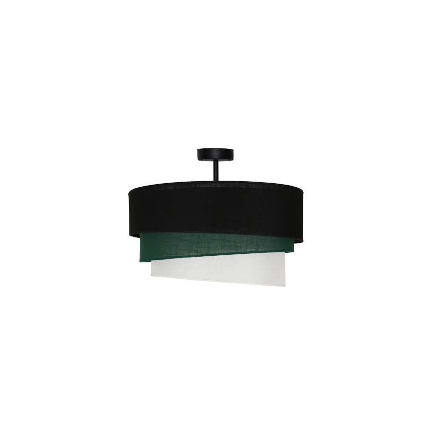 Duolla - Lampadario a plafone TRIO 1xE27/15W/230V diametro 45 cm nero/verde/bianco