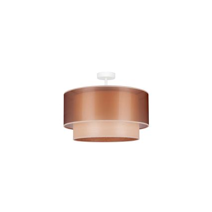 Duolla - Lampadario a plafone WOOD BOHO 1xE27/15W/230V diametro 45 cm rame/beige