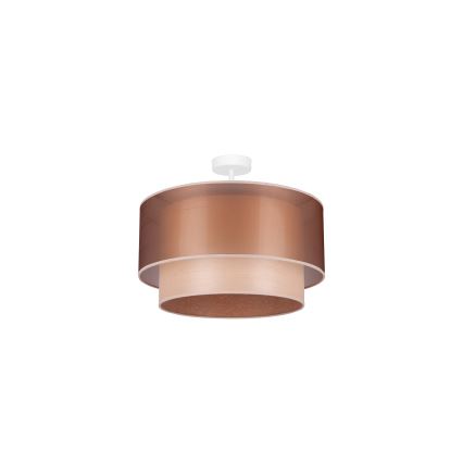 Duolla - Lampadario a plafone WOOD BOHO 1xE27/15W/230V diametro 45 cm rame/beige