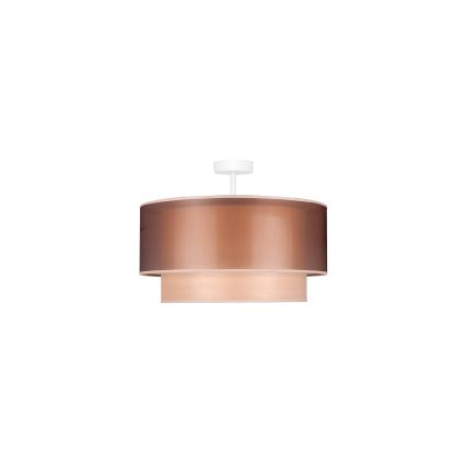 Duolla - Lampadario a plafone WOOD BOHO 1xE27/15W/230V diametro 45 cm rame/beige