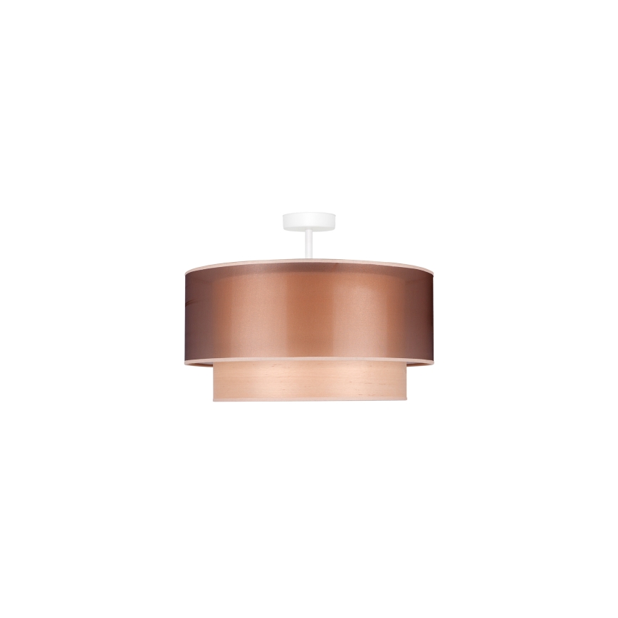 Duolla - Lampadario a plafone WOOD BOHO 1xE27/15W/230V diametro 45 cm rame/beige