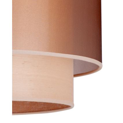 Duolla - Lampadario a plafone WOOD BOHO 1xE27/15W/230V diametro 45 cm rame/beige