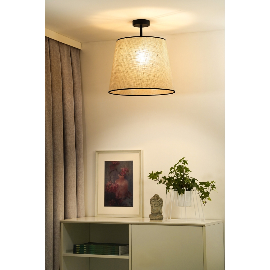 Duolla - Lampadario a plafone YUTE 1xE27/15W/230V diametro 38 cm grigio/nero