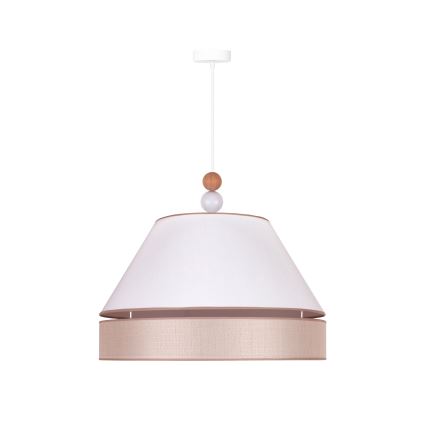 Duolla - Lampadario a sospensione con filo AVIGNON 1xE27/15W/230V diametro 60 cm bianco/beige