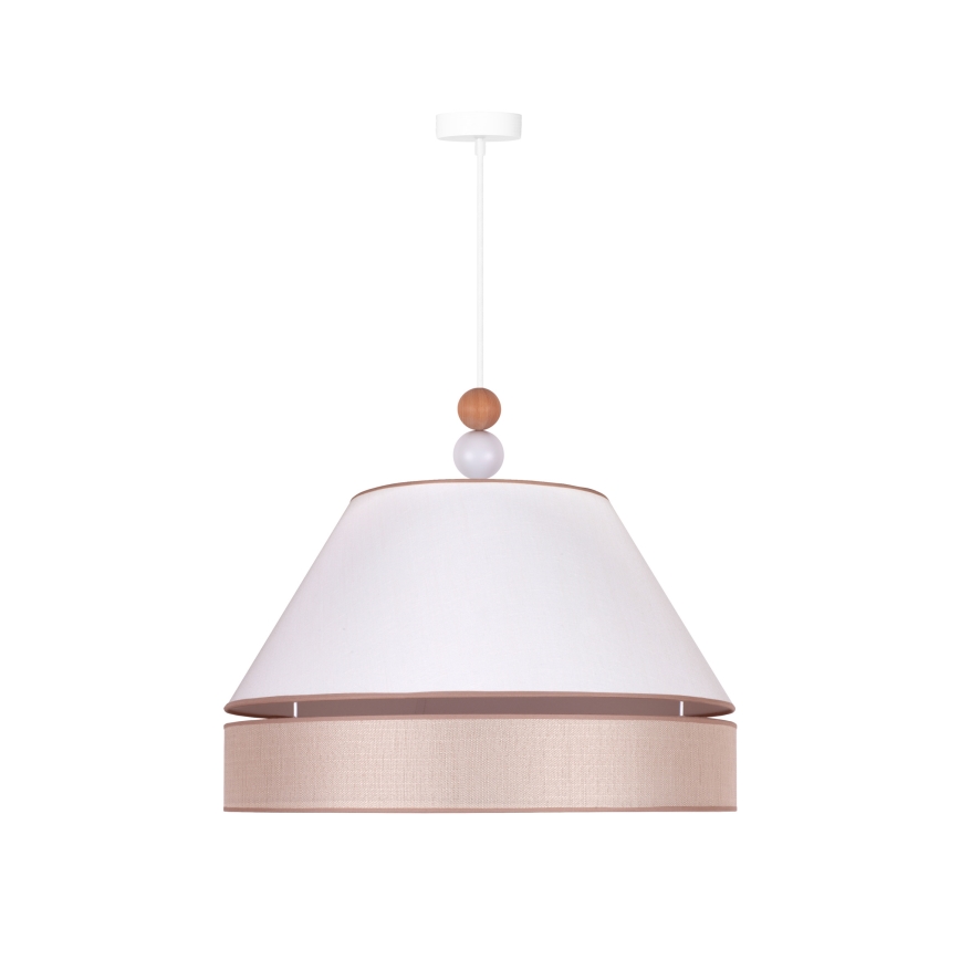 Duolla - Lampadario a sospensione con filo AVIGNON 1xE27/15W/230V diametro 60 cm bianco/beige