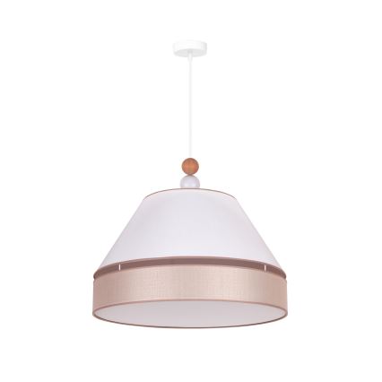 Duolla - Lampadario a sospensione con filo AVIGNON 1xE27/15W/230V diametro 60 cm bianco/beige