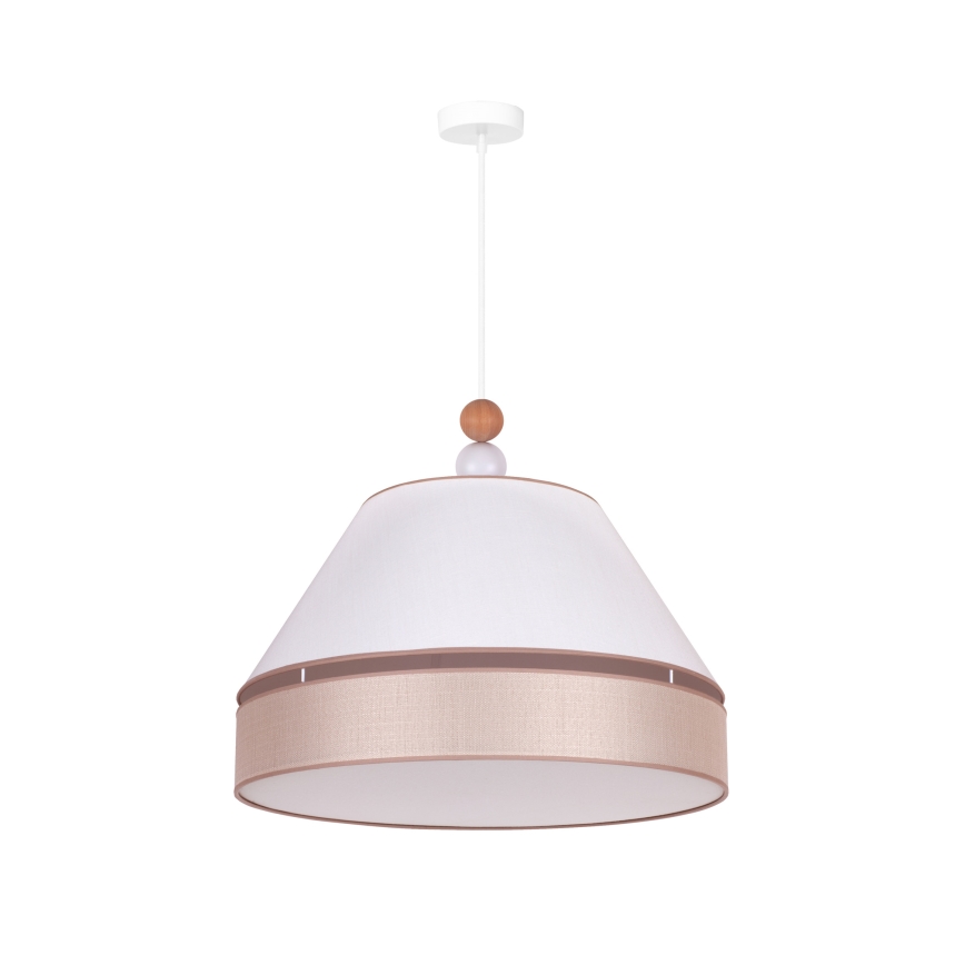 Duolla - Lampadario a sospensione con filo AVIGNON 1xE27/15W/230V diametro 60 cm bianco/beige