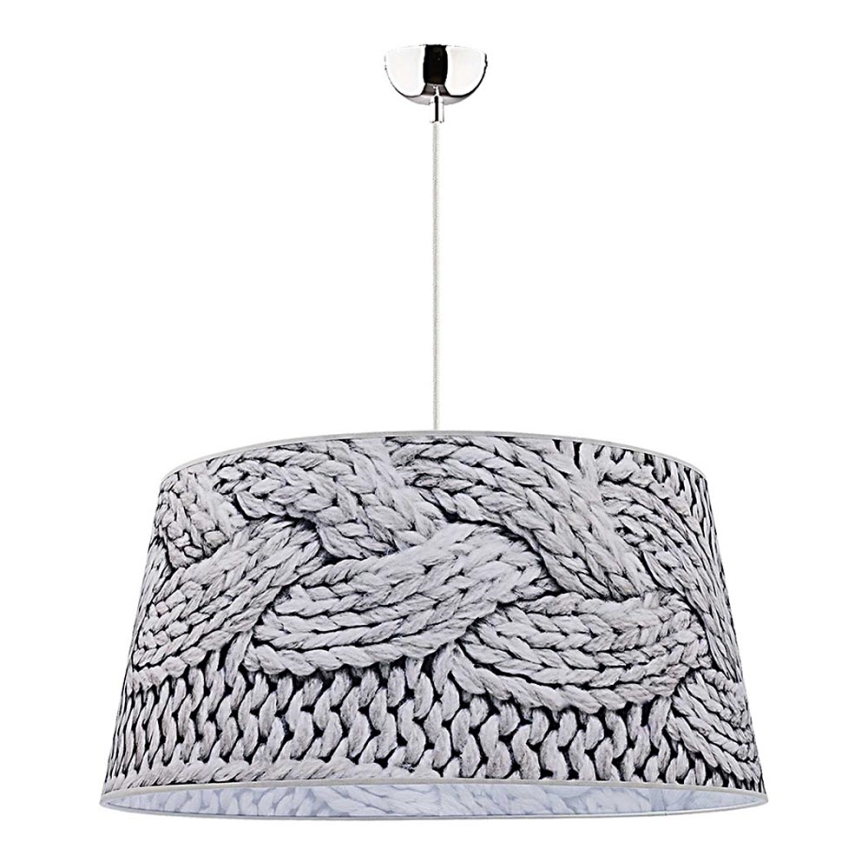 Duolla - Lampadario a sospensione con filo BASS 1xE27/40W/230V diametro 60 cm grigio