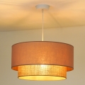 Duolla - Lampadario a sospensione con filo BOHO 1xE27/15W/230V diametro 45 cm beige/marrone