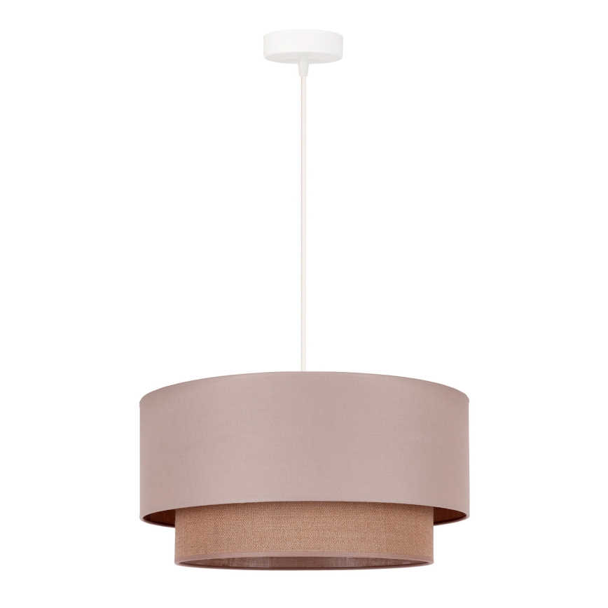 Duolla - Lampadario a sospensione con filo BOHO 1xE27/15W/230V diametro 45 cm beige/marrone