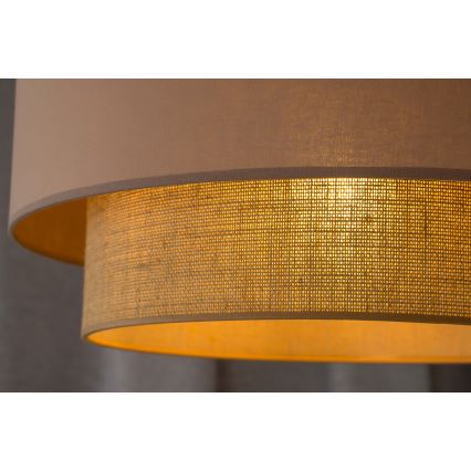 Duolla - Lampadario a sospensione con filo BOHO 1xE27/15W/230V diametro 45 cm beige/marrone