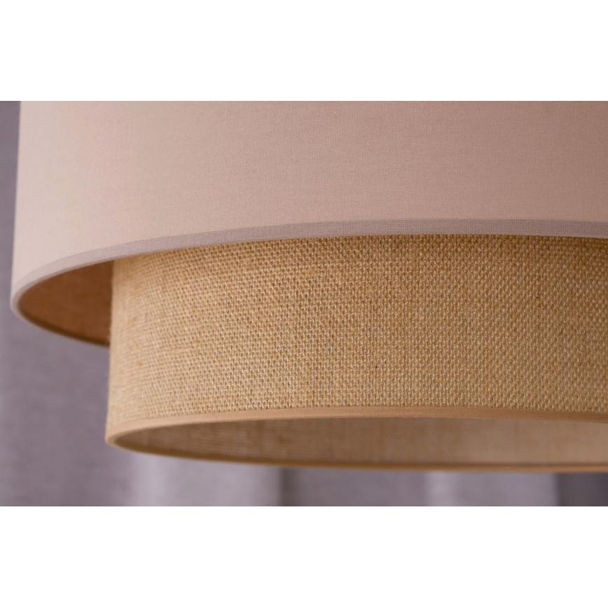 Duolla - Lampadario a sospensione con filo BOHO 1xE27/15W/230V diametro 45 cm beige/marrone