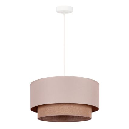 Duolla - Lampadario a sospensione con filo BOHO 1xE27/15W/230V diametro 45 cm beige/marrone
