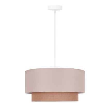 Duolla - Lampadario a sospensione con filo BOHO 1xE27/15W/230V diametro 45 cm beige/marrone