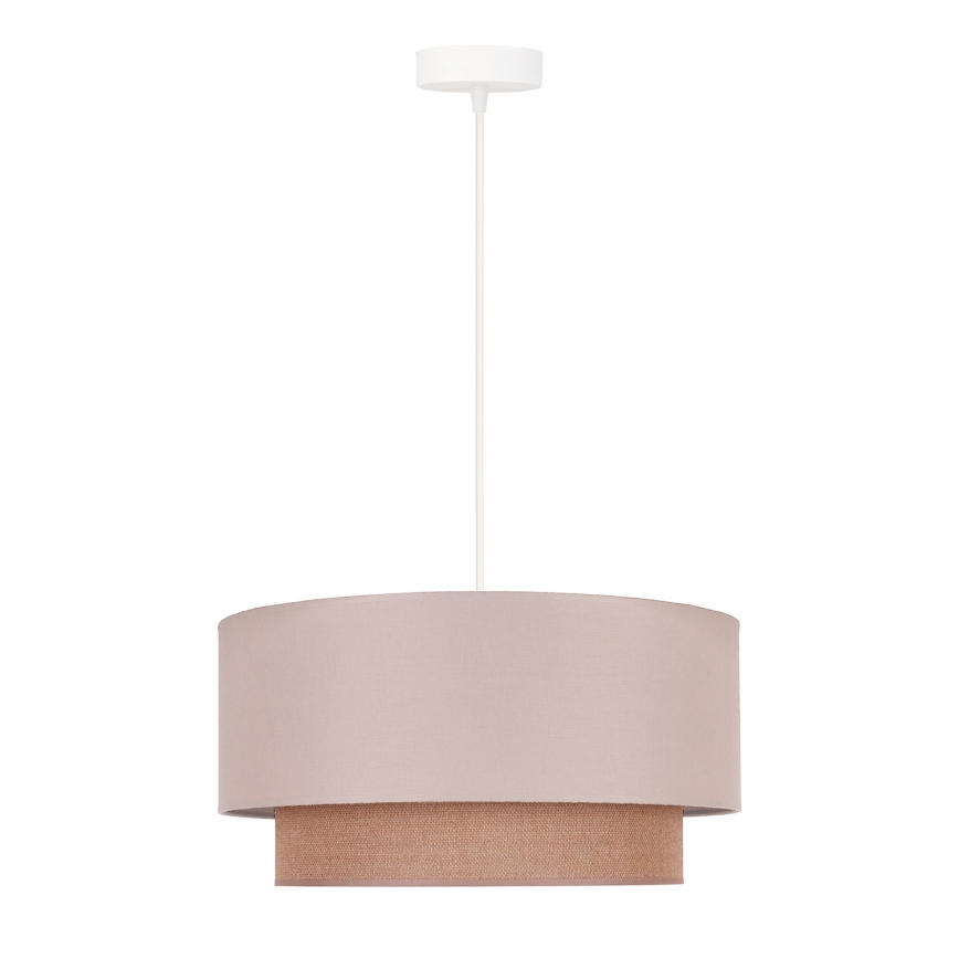 Duolla - Lampadario a sospensione con filo BOHO 1xE27/15W/230V diametro 45 cm beige/marrone