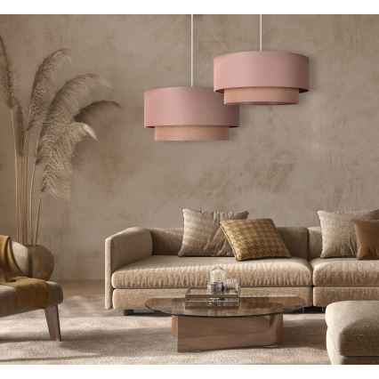 Duolla - Lampadario a sospensione con filo BOHO 1xE27/15W/230V diametro 45 cm beige/marrone