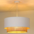 Duolla - Lampadario a sospensione con filo BOHO 1xE27/15W/230V diametro 45 cm bianco/marrone