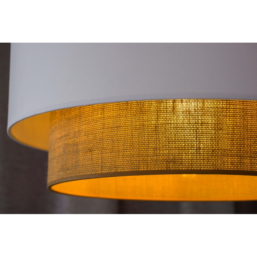 Duolla - Lampadario a sospensione con filo BOHO 1xE27/15W/230V diametro 45 cm bianco/marrone