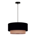 Duolla - Lampadario a sospensione con filo BOHO 1xE27/15W/230V diametro 45 cm nero/marrone