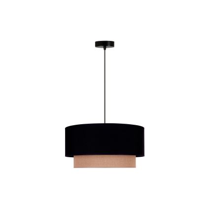 Duolla - Lampadario a sospensione con filo BOHO 1xE27/15W/230V diametro 45 cm nero/marrone