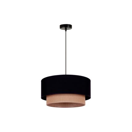 Duolla - Lampadario a sospensione con filo BOHO 1xE27/15W/230V diametro 45 cm nero/marrone