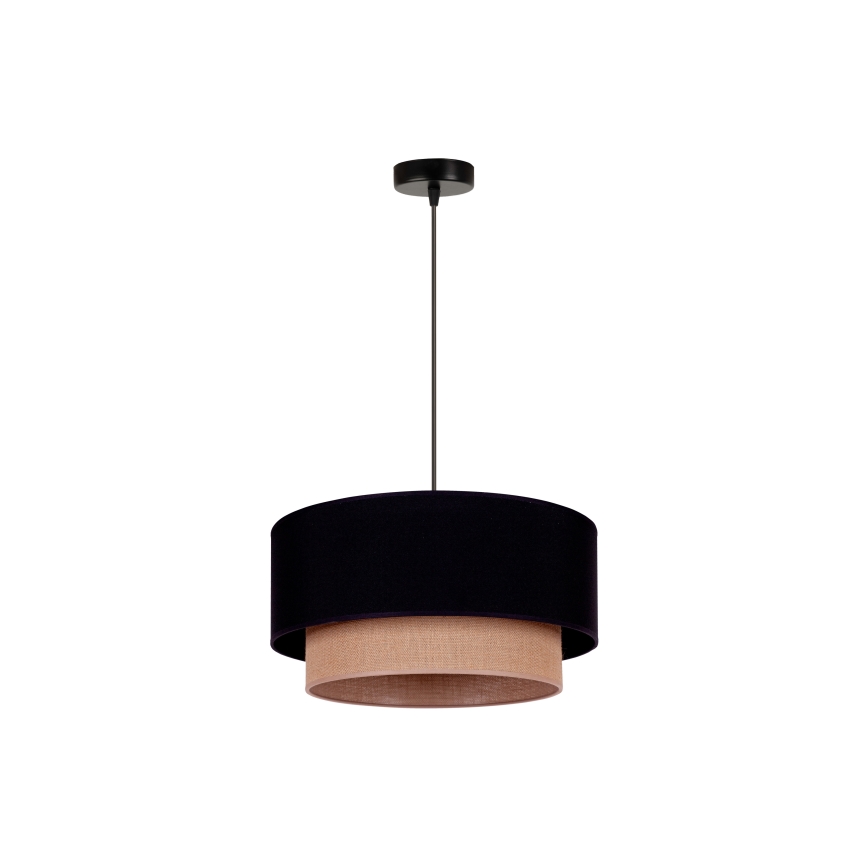 Duolla - Lampadario a sospensione con filo BOHO 1xE27/15W/230V diametro 45 cm nero/marrone