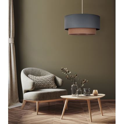 Duolla - Lampadario a sospensione con filo BOHO 1xE27/15W/230V diametro 45 cm verde/marrone