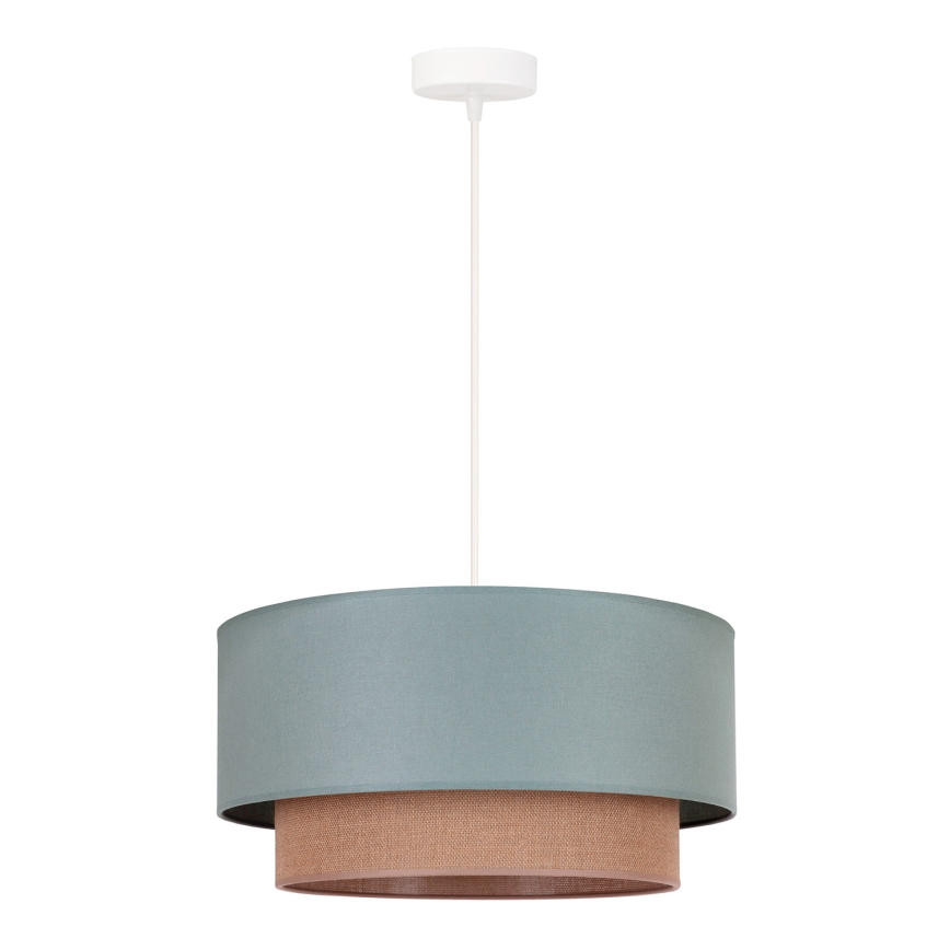Duolla - Lampadario a sospensione con filo BOHO 1xE27/15W/230V diametro 45 cm verde/marrone