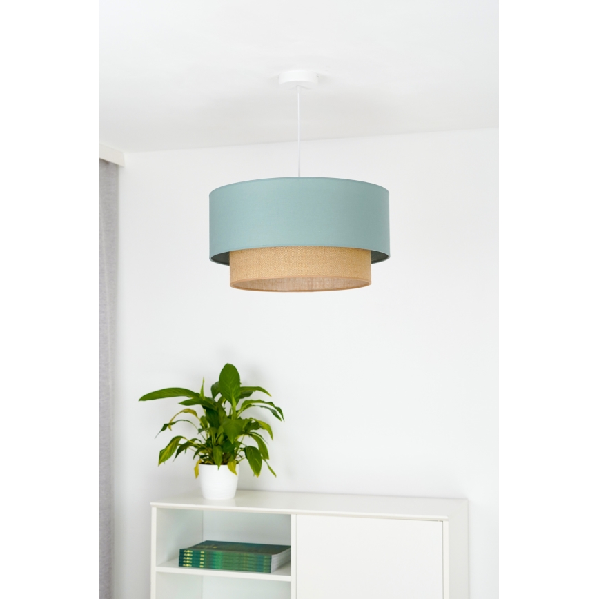 Duolla - Lampadario a sospensione con filo BOHO 1xE27/15W/230V diametro 45 cm verde/marrone