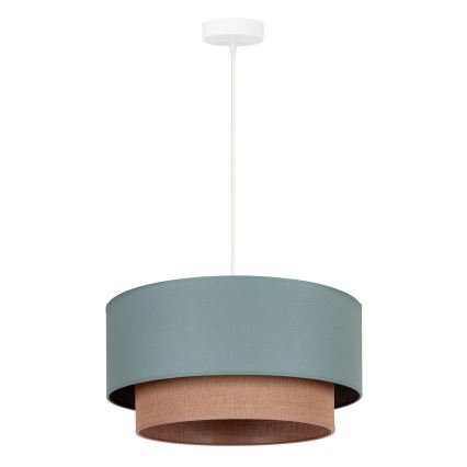 Duolla - Lampadario a sospensione con filo BOHO 1xE27/15W/230V diametro 45 cm verde/marrone