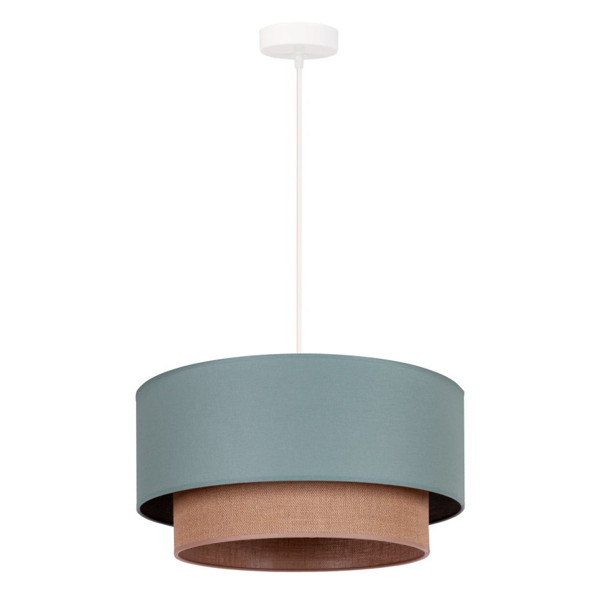 Duolla - Lampadario a sospensione con filo BOHO 1xE27/15W/230V diametro 45 cm verde/marrone