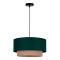 Duolla - Lampadario a sospensione con filo BOHO 1xE27/15W/230V diametro 45 cm verde/marrone
