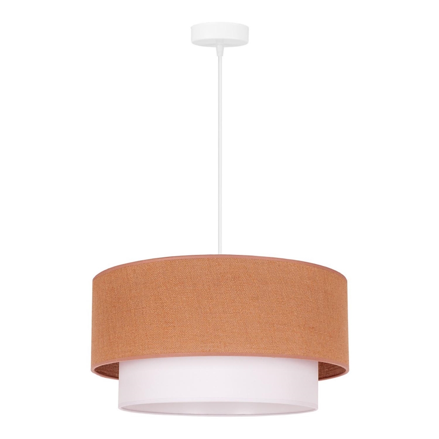 Duolla - Lampadario a sospensione con filo BOHO 1xE27/40W/230V diametro 45 cm beige/bianco