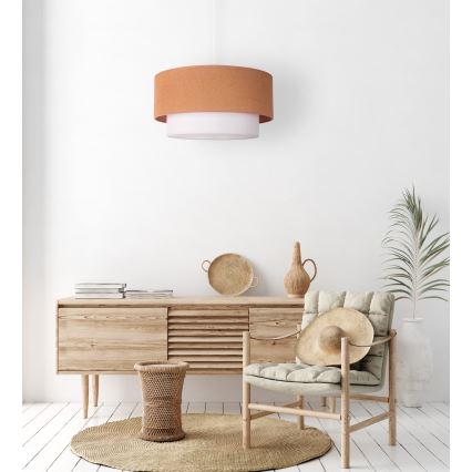 Duolla - Lampadario a sospensione con filo BOHO 1xE27/40W/230V diametro 45 cm beige/bianco