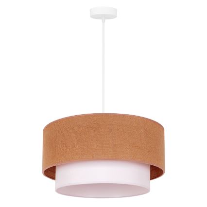 Duolla - Lampadario a sospensione con filo BOHO 1xE27/40W/230V diametro 45 cm beige/bianco