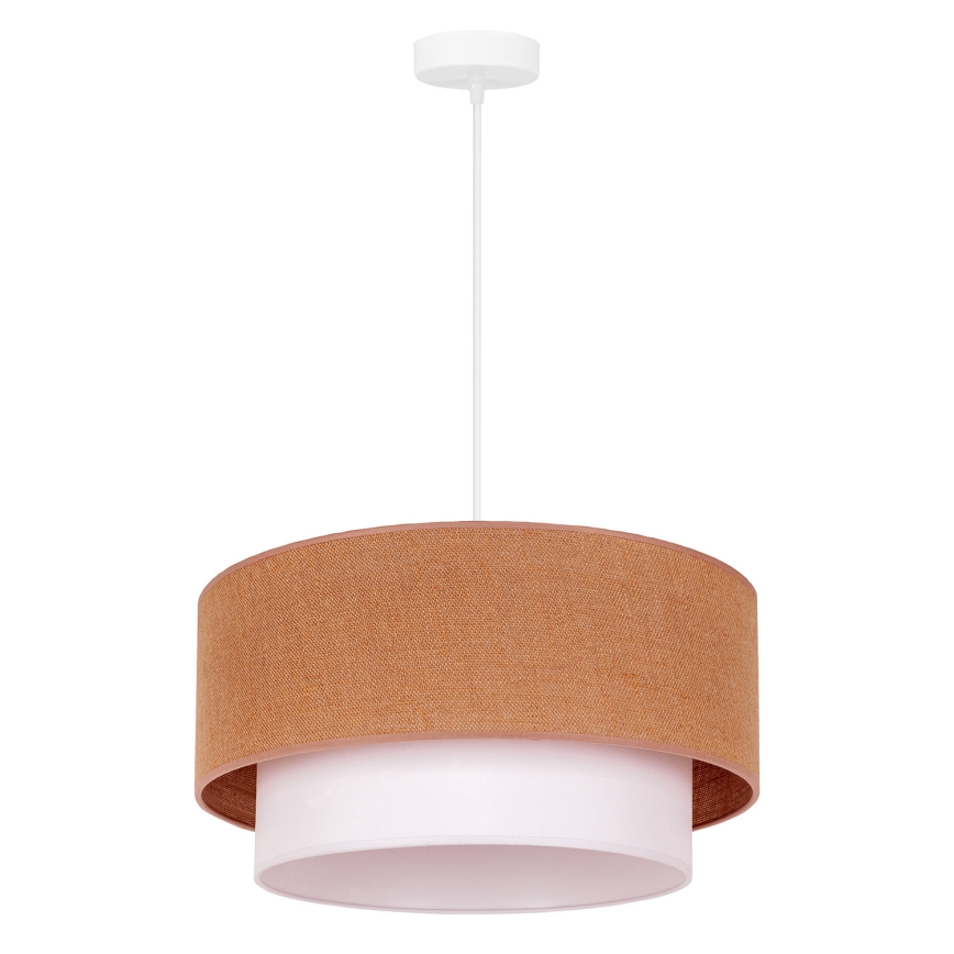 Duolla - Lampadario a sospensione con filo BOHO 1xE27/40W/230V diametro 45 cm beige/bianco