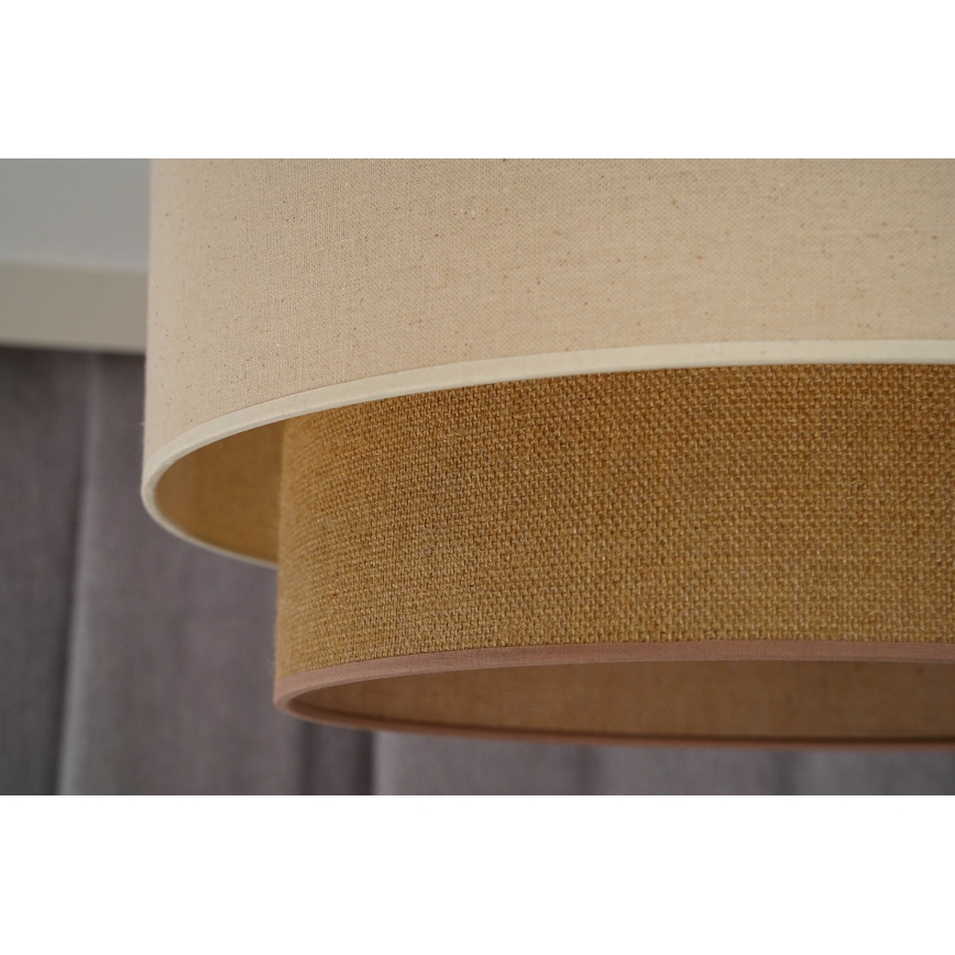 Duolla - Lampadario a sospensione con filo BOHO 1xE27/40W/230V diametro 45 cm color crema/marrone