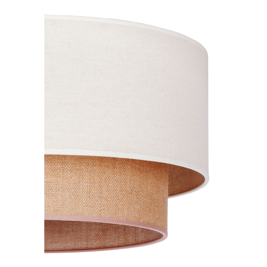 Duolla - Lampadario a sospensione con filo BOHO 1xE27/40W/230V diametro 45 cm color crema/marrone