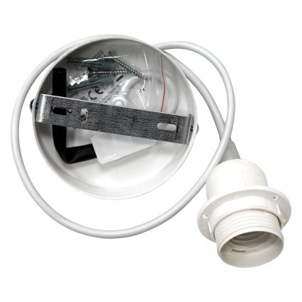 Duolla - Lampadario a sospensione con filo BOHO 1xE27/40W/230V diametro 45 cm color crema/marrone